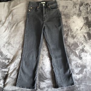 H&M HIGH WAISTED CROP FLARE JEANS